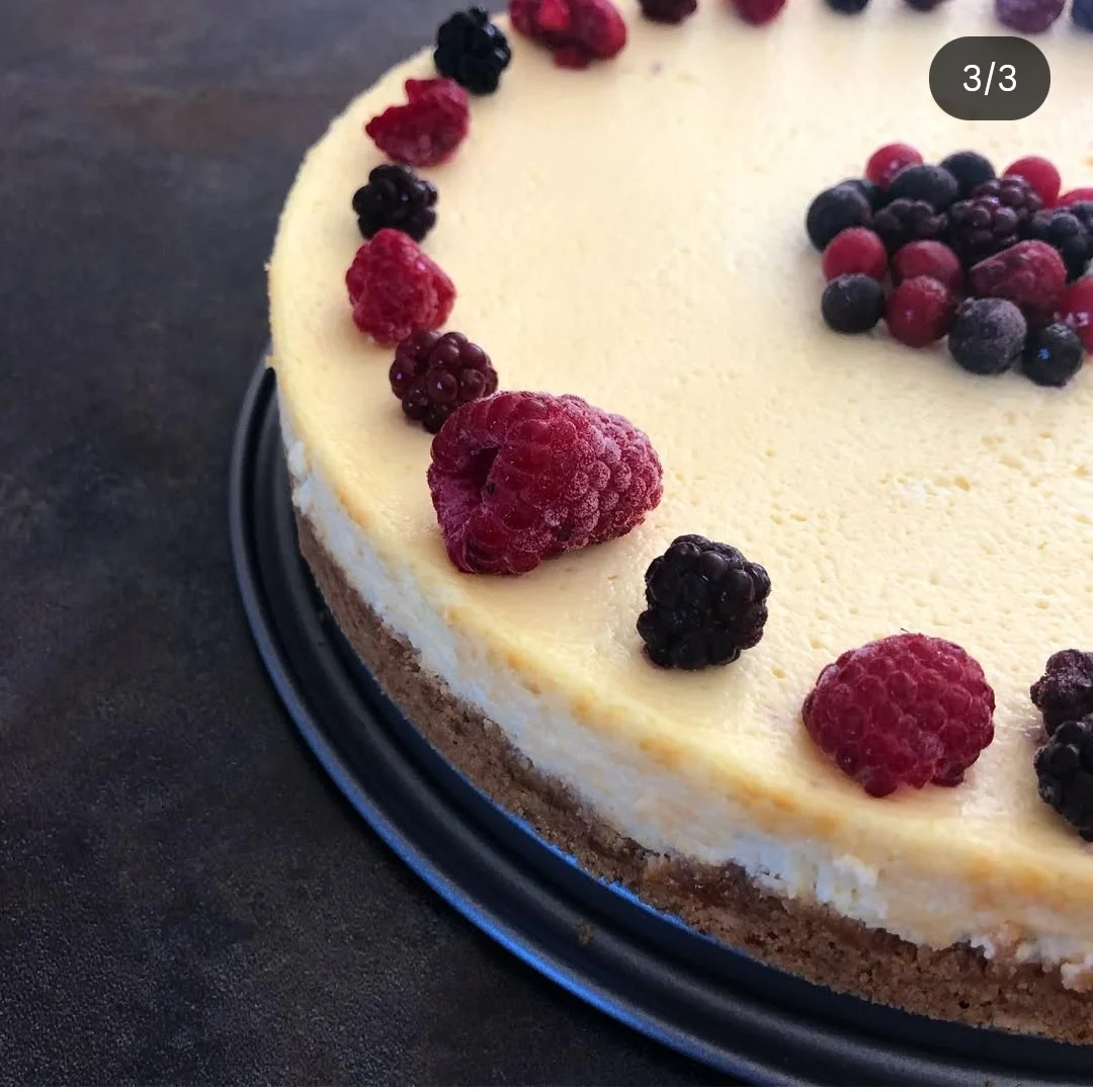 Cheesecake nature aux fruits rouges