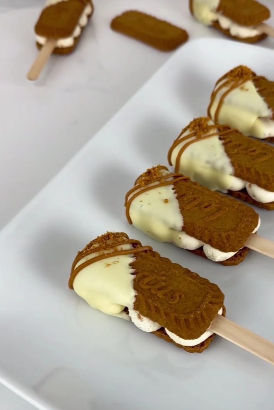 Glaces aux spéculoos et au chocolat blanc