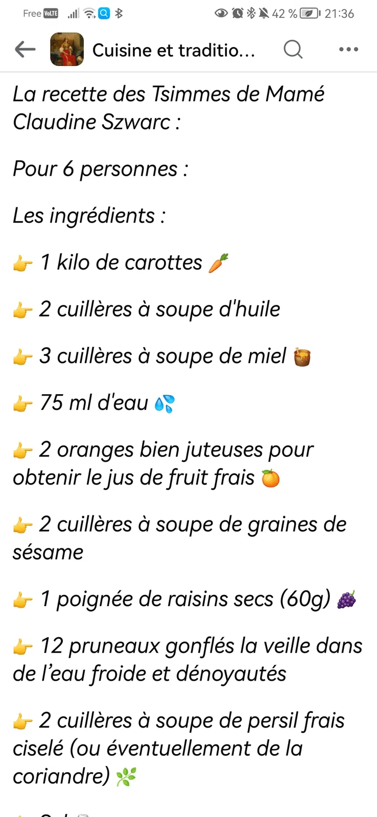 Carotte Tsimmes