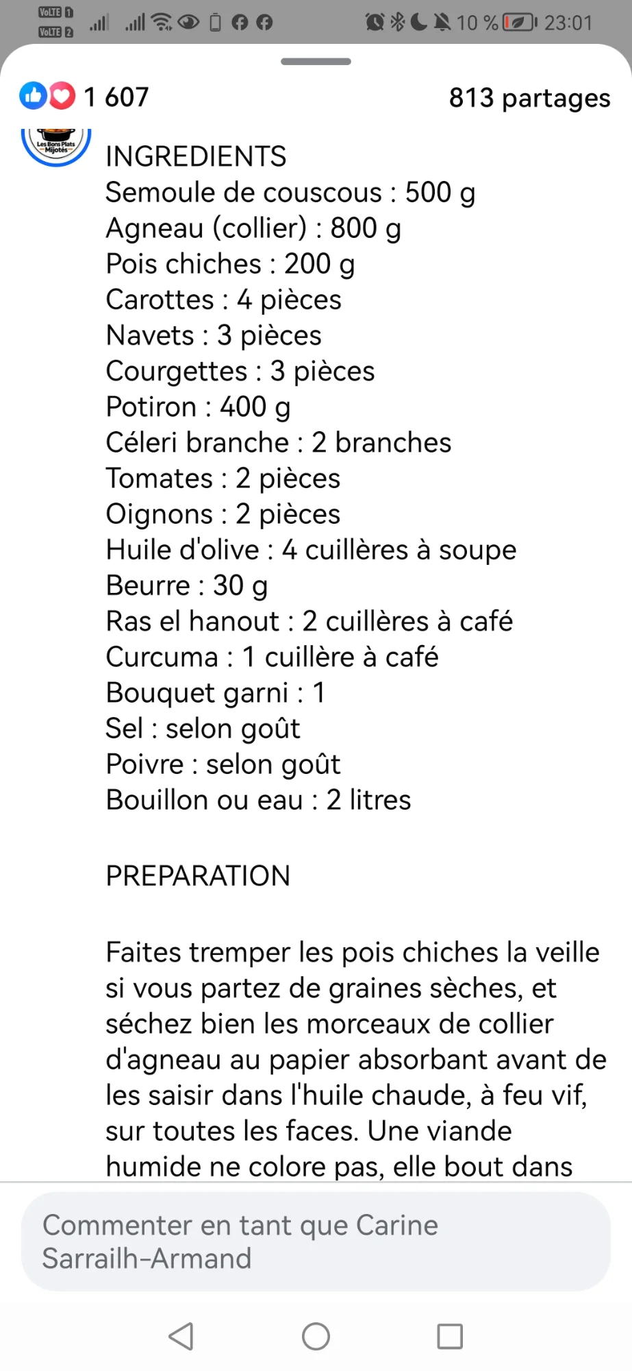 Couscous aux 7 légumes