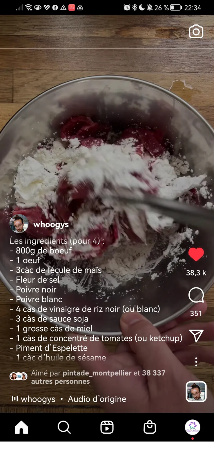 Bœuf croustillant