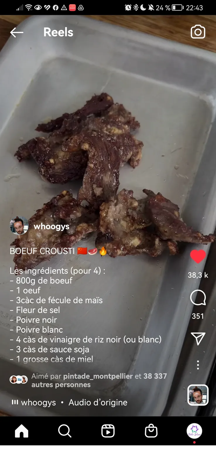 Bœuf croustillant