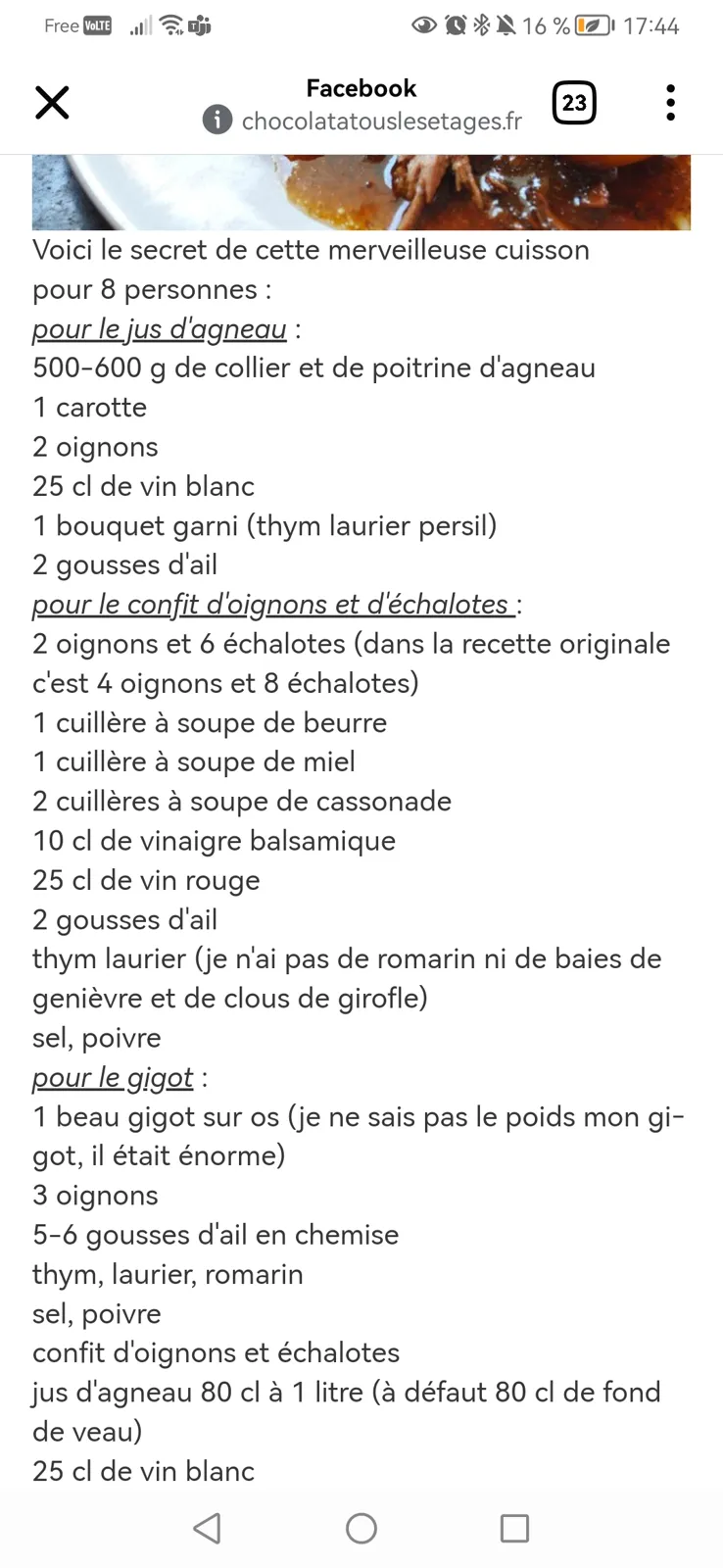 Gigot de 14h