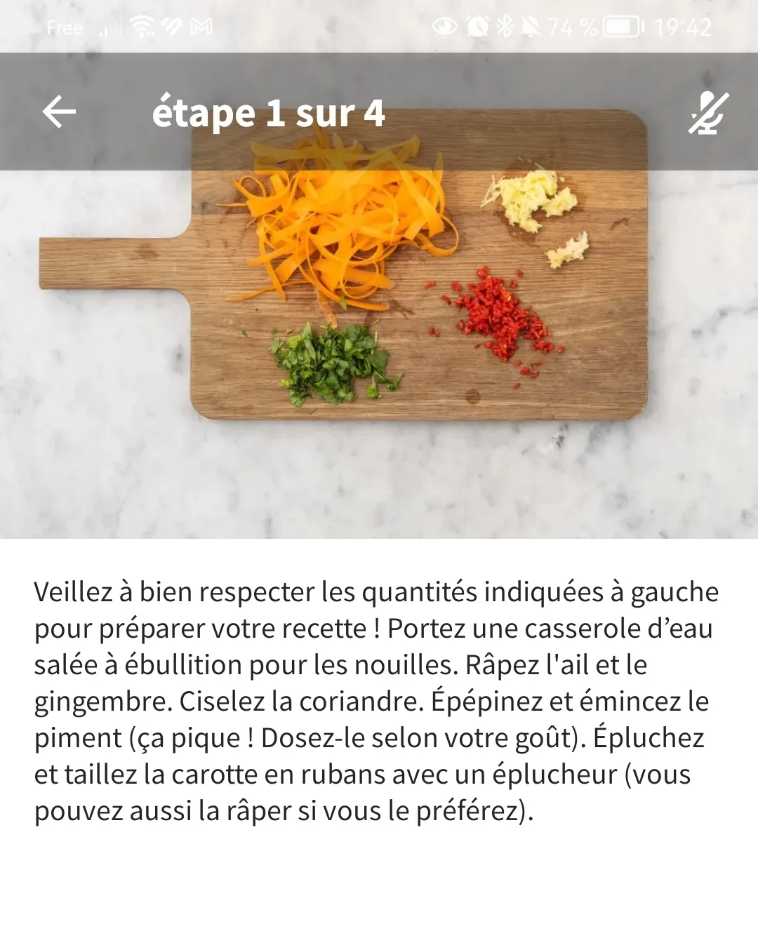 Nouille poulet edamame carottes