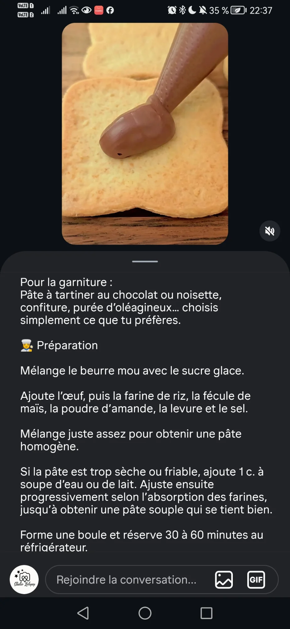 BN maison au chocolat sans gluten
