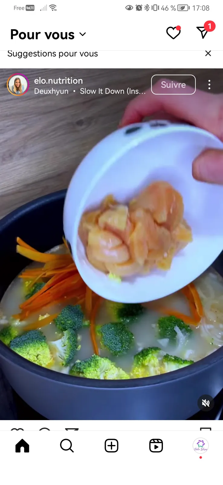Soupe carotte brocoli poulet