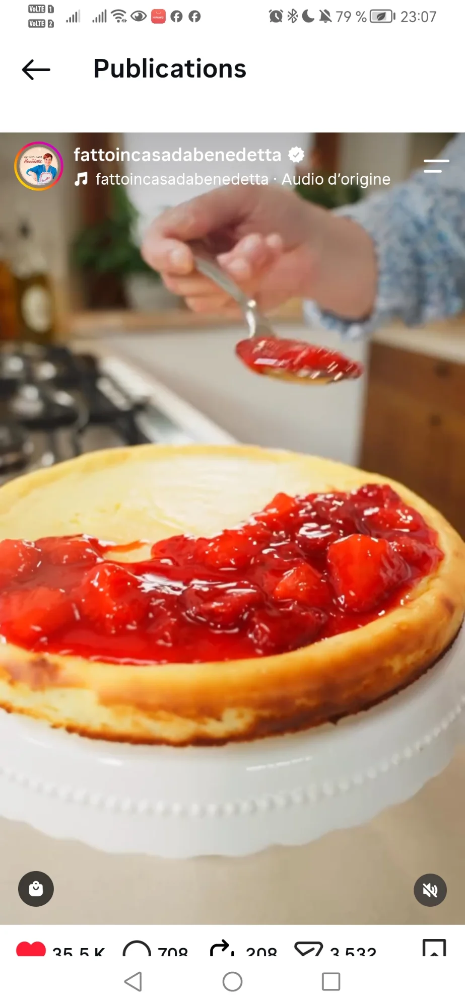 Gâteau crémeux à la ricotta et aux fraises