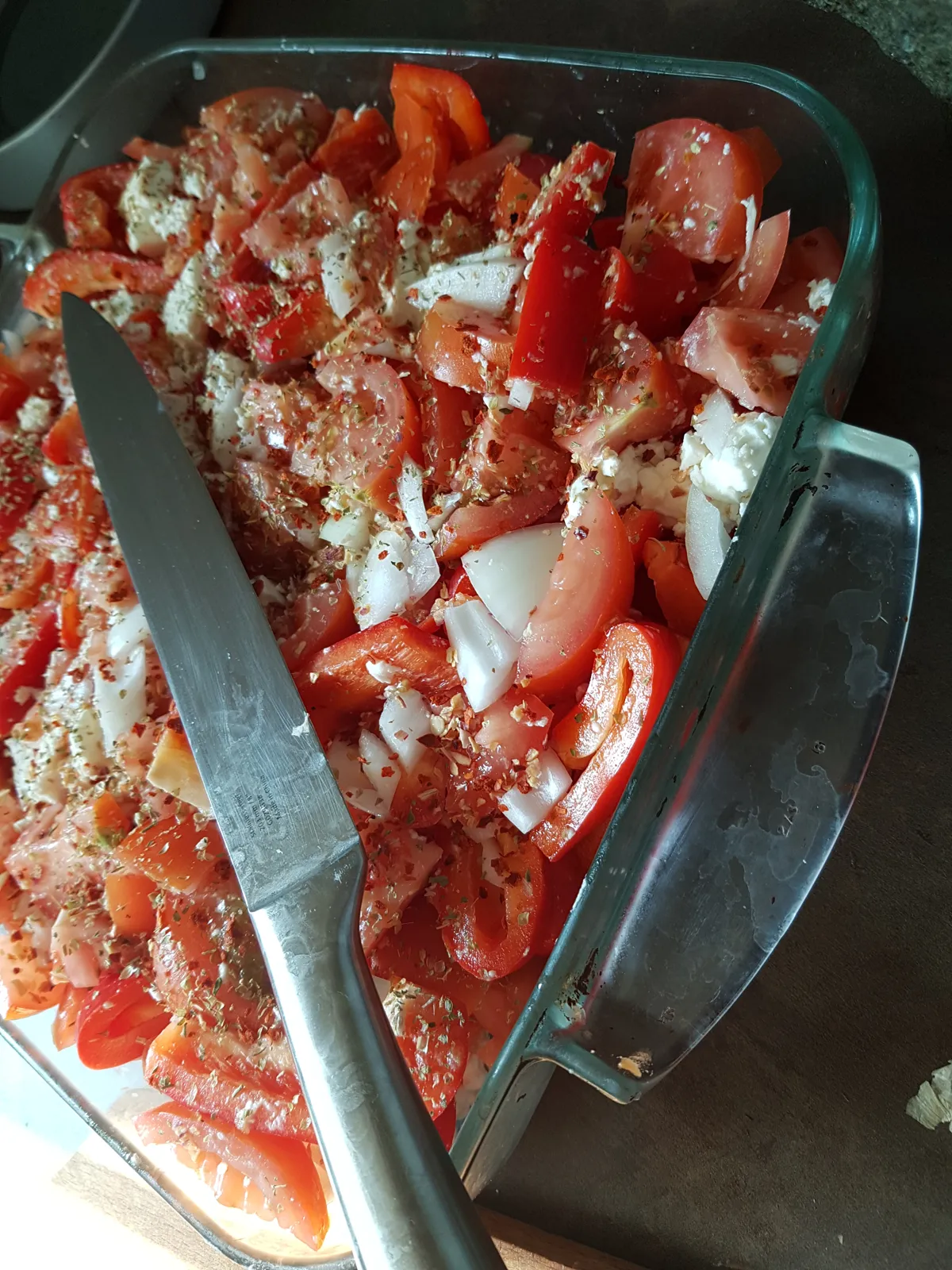 Cassolette grecque poivron feta