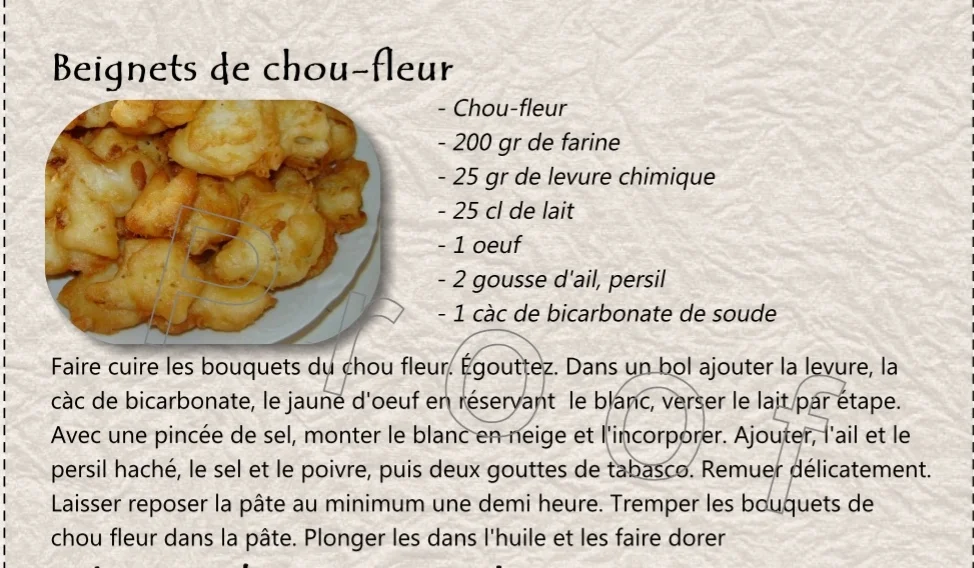 Beignets de chou-fleur
