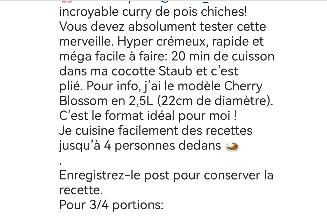 Curry de pois chiche (végétarien)