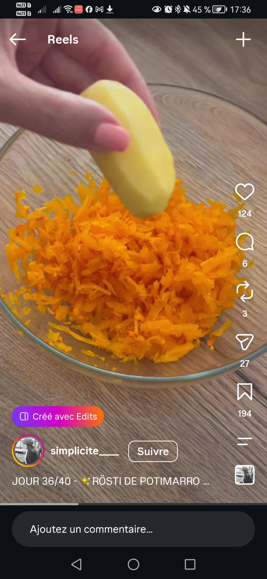 Rosti de potimarron