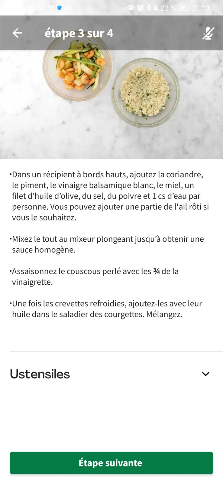 Salade couscous perlé