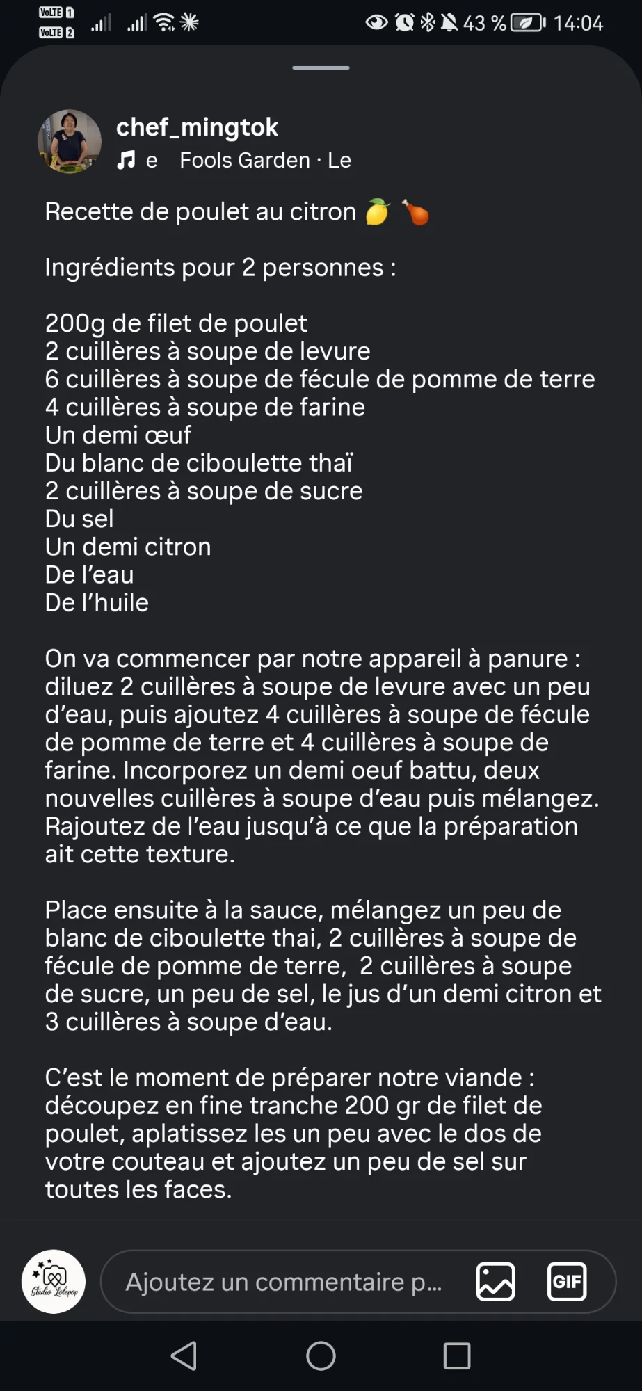 Poulet au citron