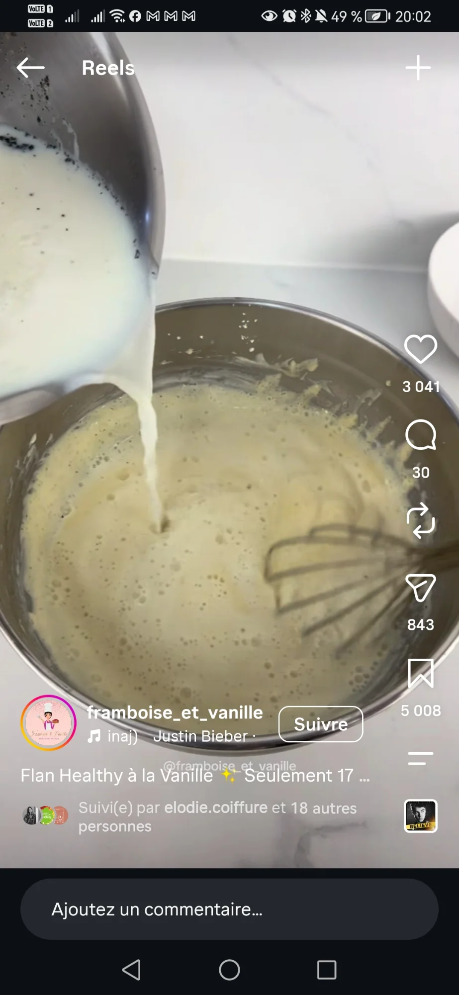 Flan léger à la vanille et au skyr