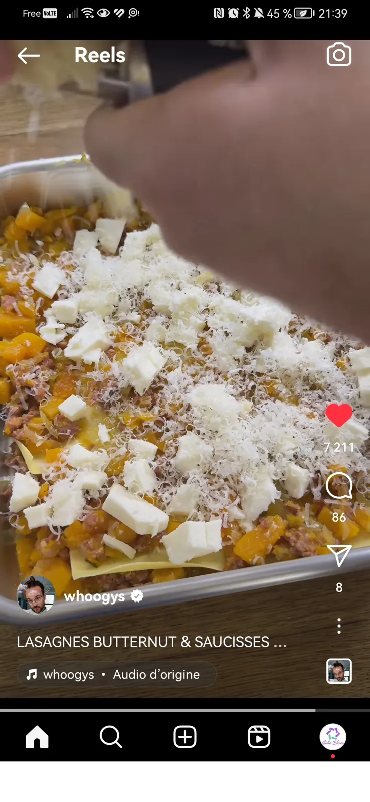Lasagne butternut saucisses