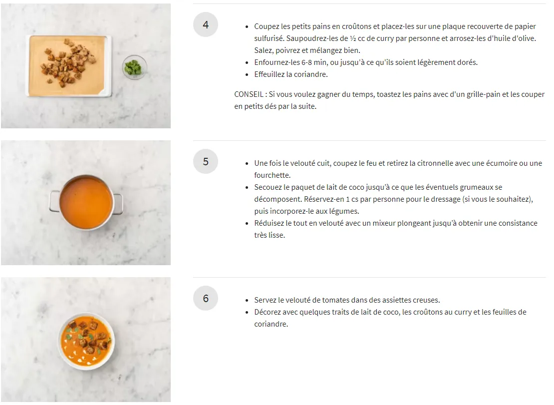 Velouté rougeoyant thaï au lait de coco