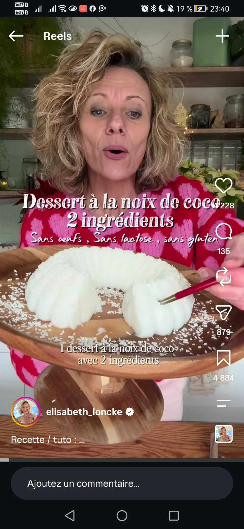 Dessert à la noix de coco à 2 ingrédients