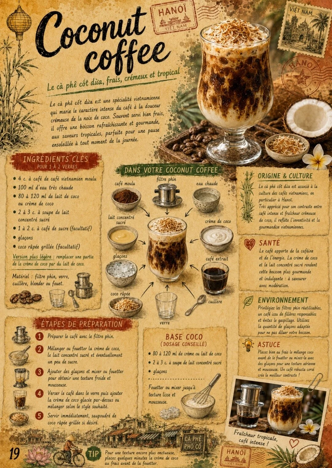 Coconut coffee — Café à la noix de coco vietnamien