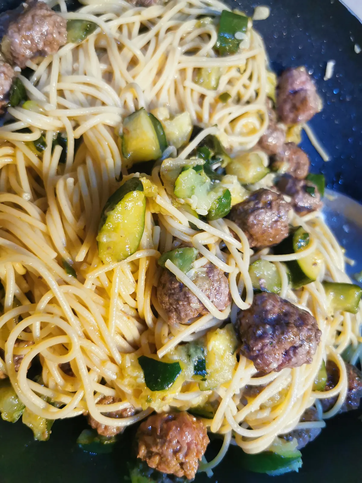 Boulettes courgettes pâtes