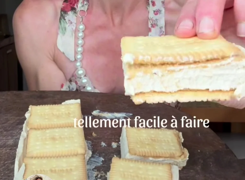 Glace biscuit à la crème de cacahuète