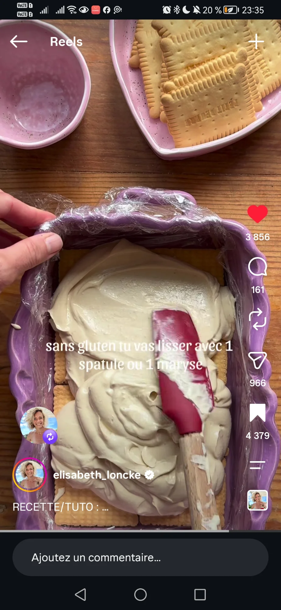 Glace biscuit à la crème de cacahuète
