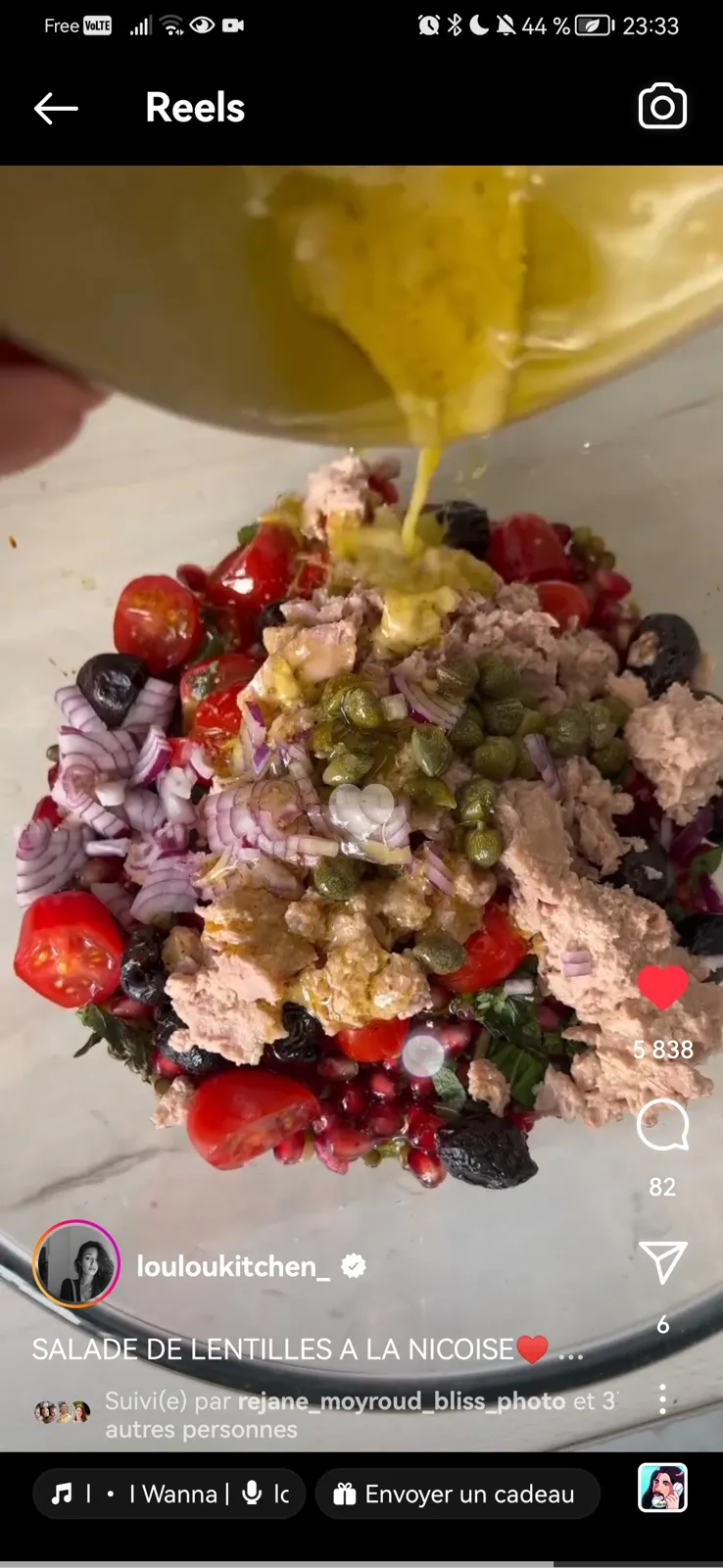 Salade lentilles