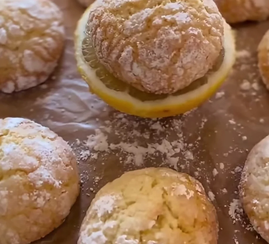 Cookies craquelés au citron