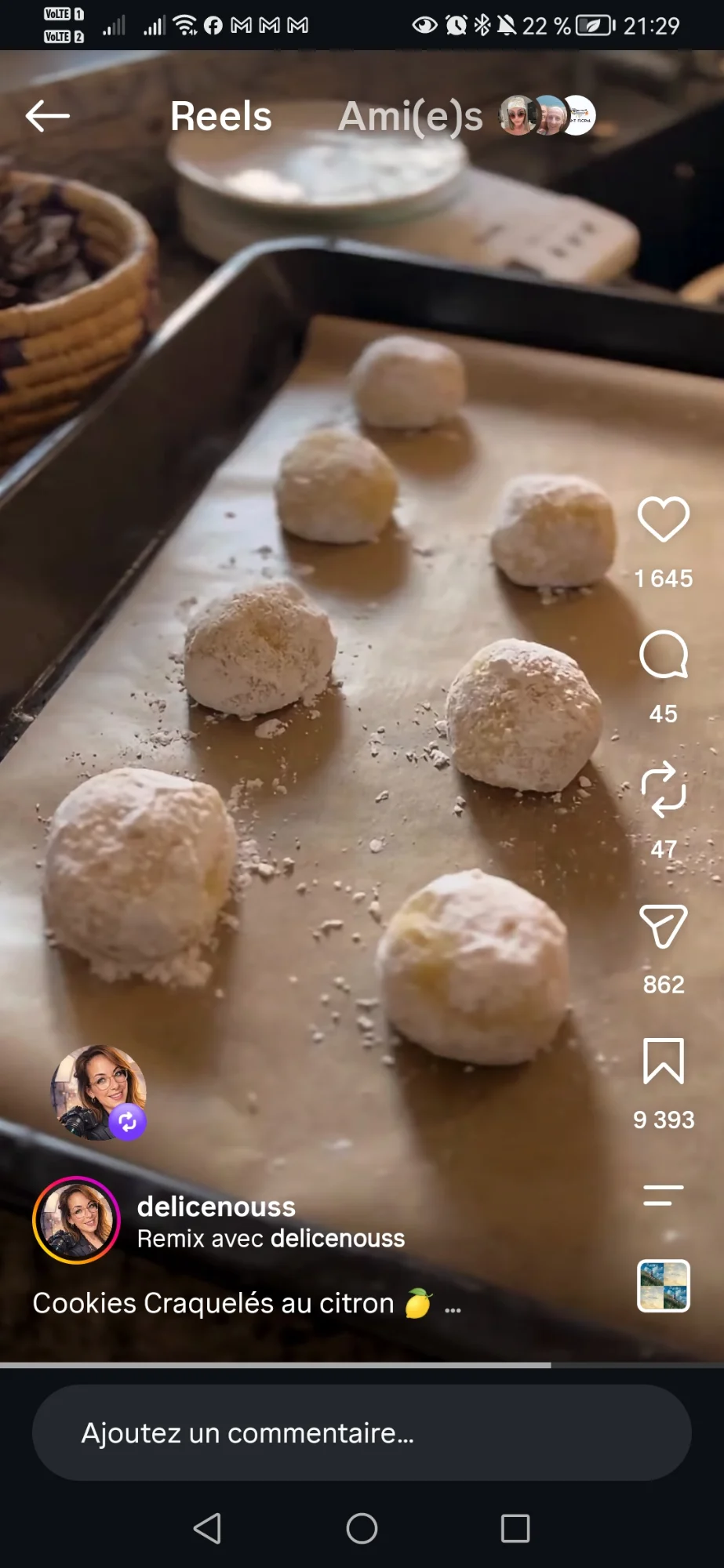 Cookies craquelés au citron