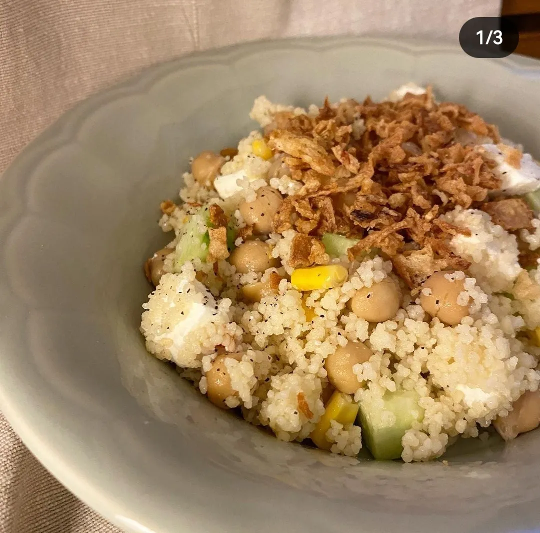 Salade semoule mais concombre