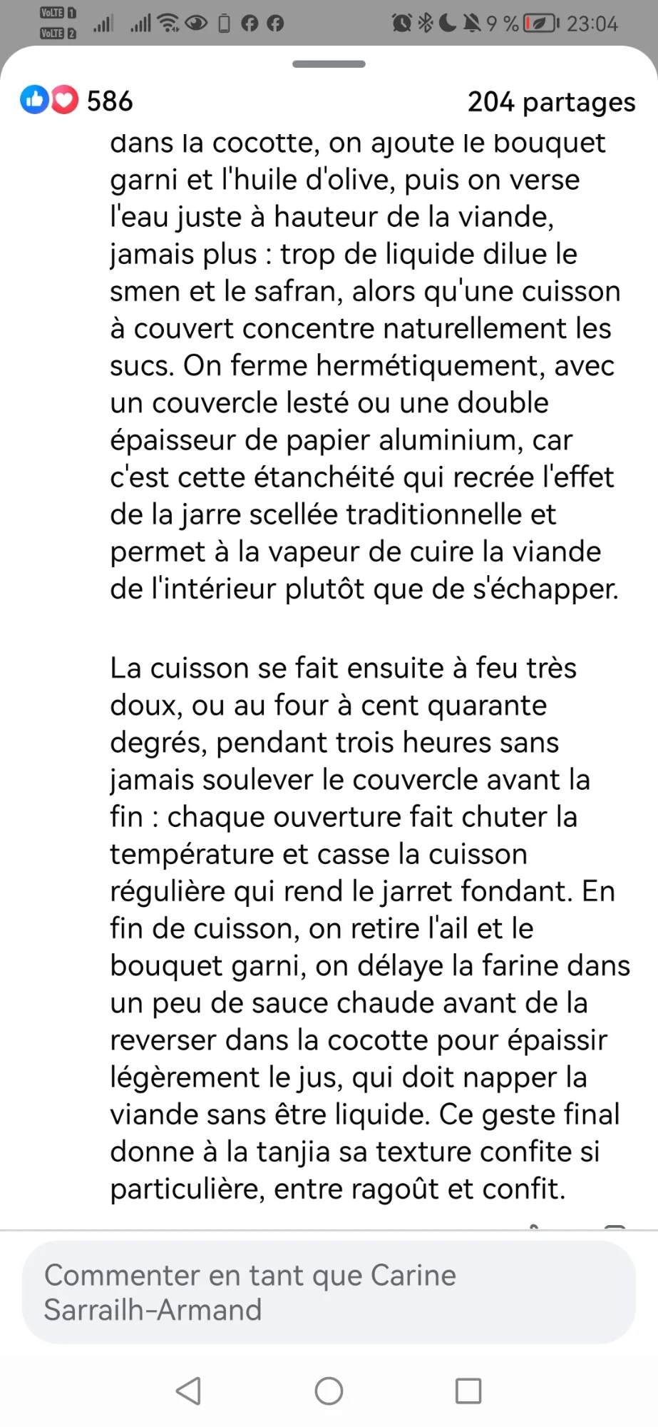 Tanjia marrakchia au citron confit