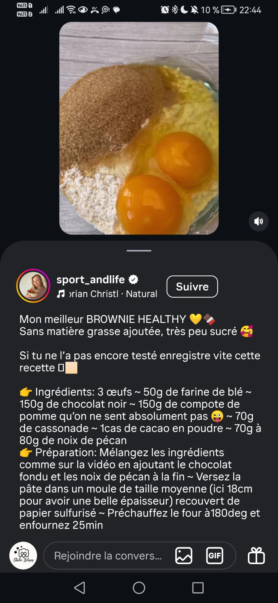 Brownie au chocolat et aux noix de pécan