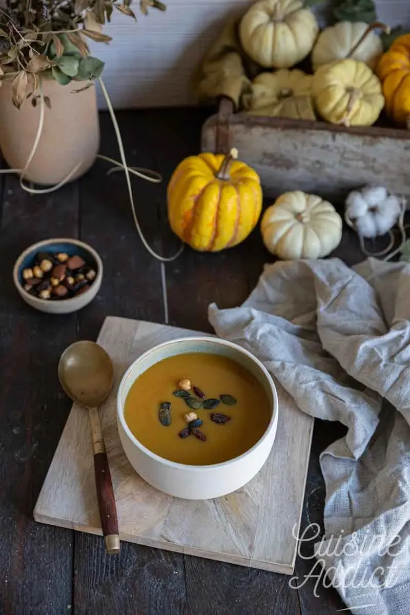 Soupe courge poireau chataigne