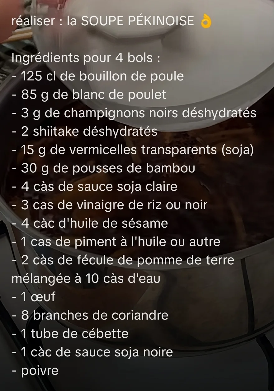 Soupe pékinoise