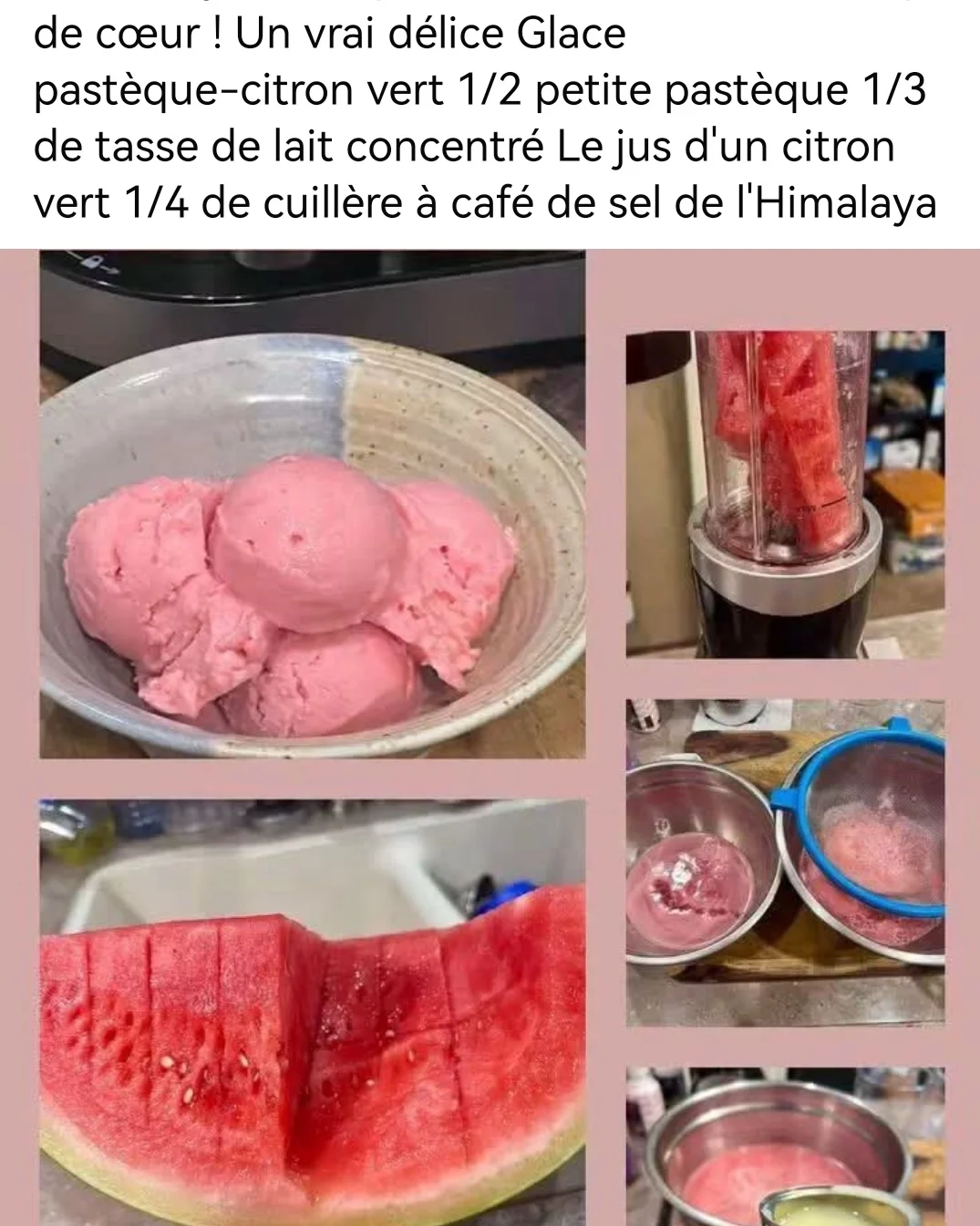 Glace pastèque-citron vert