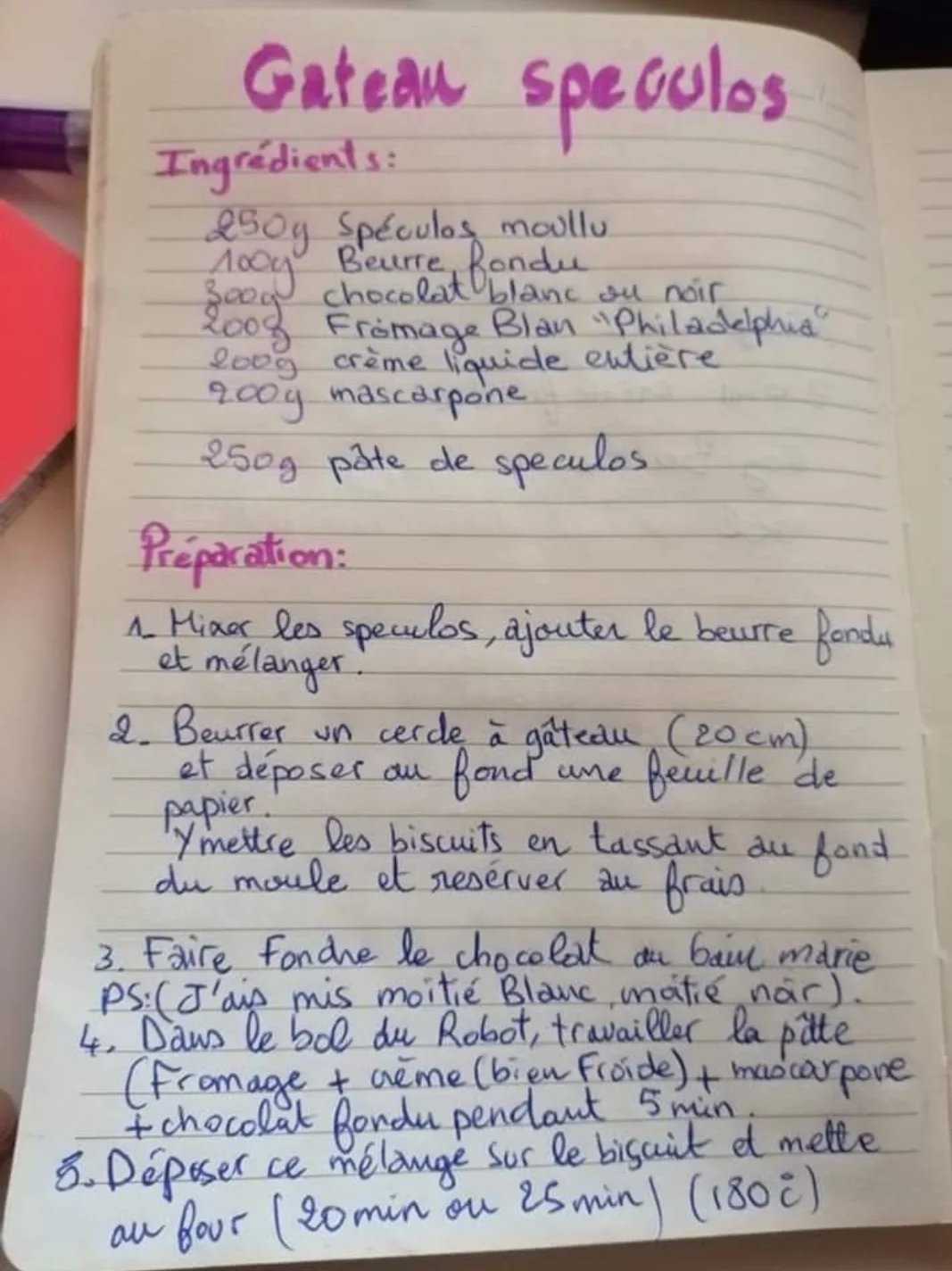 Gâteau spéculoos