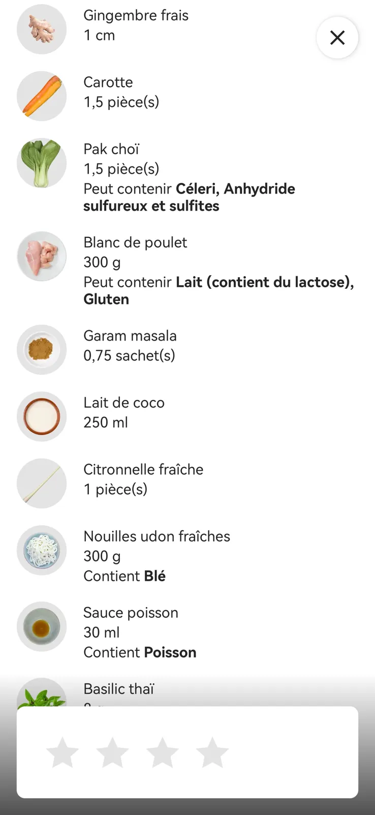 Soupe poulet udon