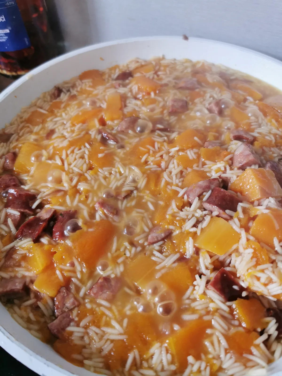 Risotto courge saucisse
