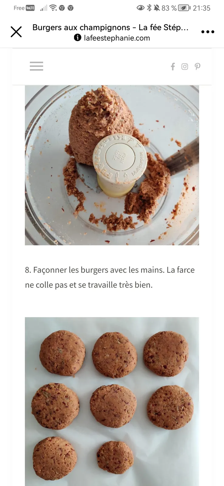 Burger vege champi