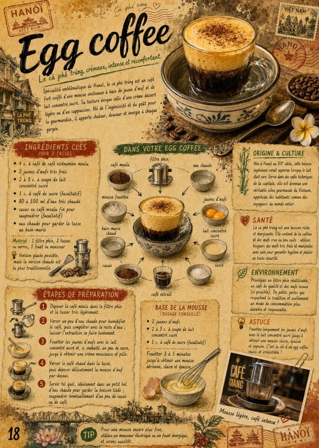 Café vietnamien à l’œuf (cà phê trứng)