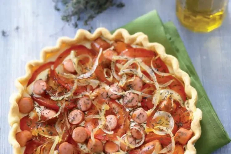 Tarte tomate saucisses