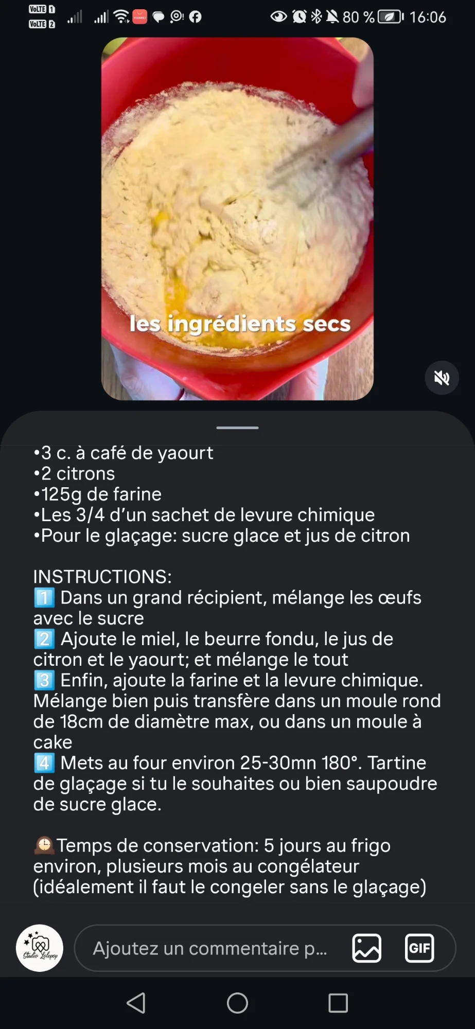 Fondant au citron