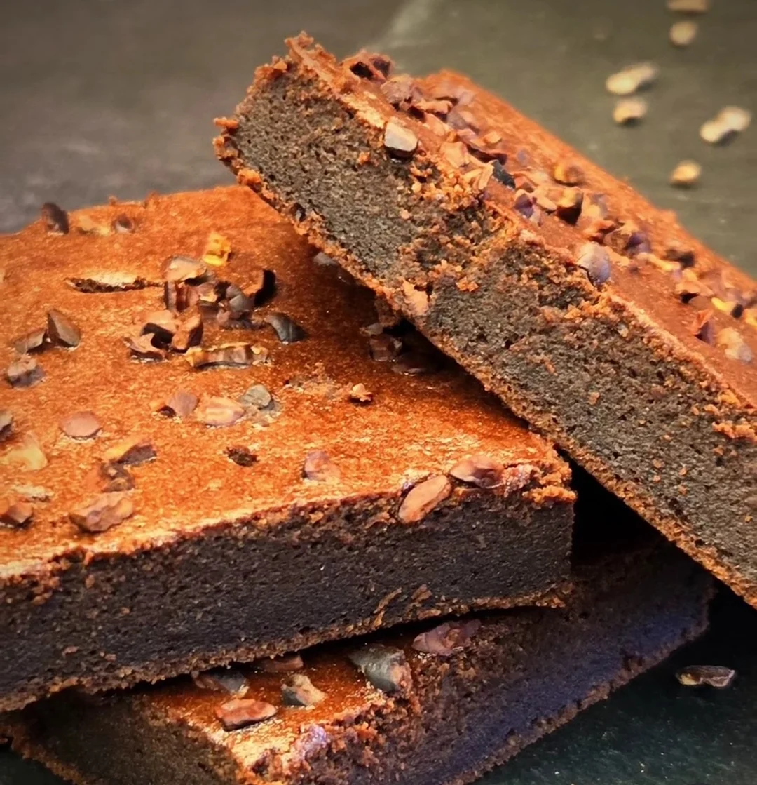 Brownie sans beurre à la compote de pommes