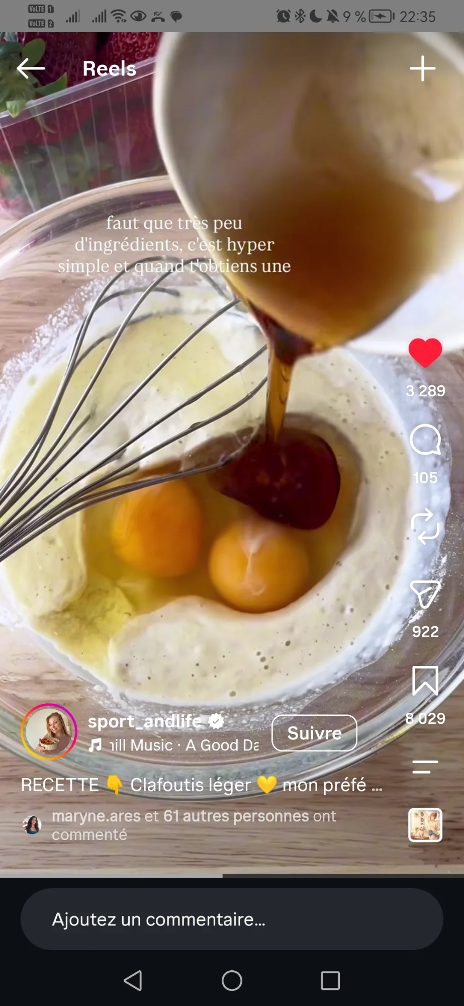 Clafoutis léger aux fraises