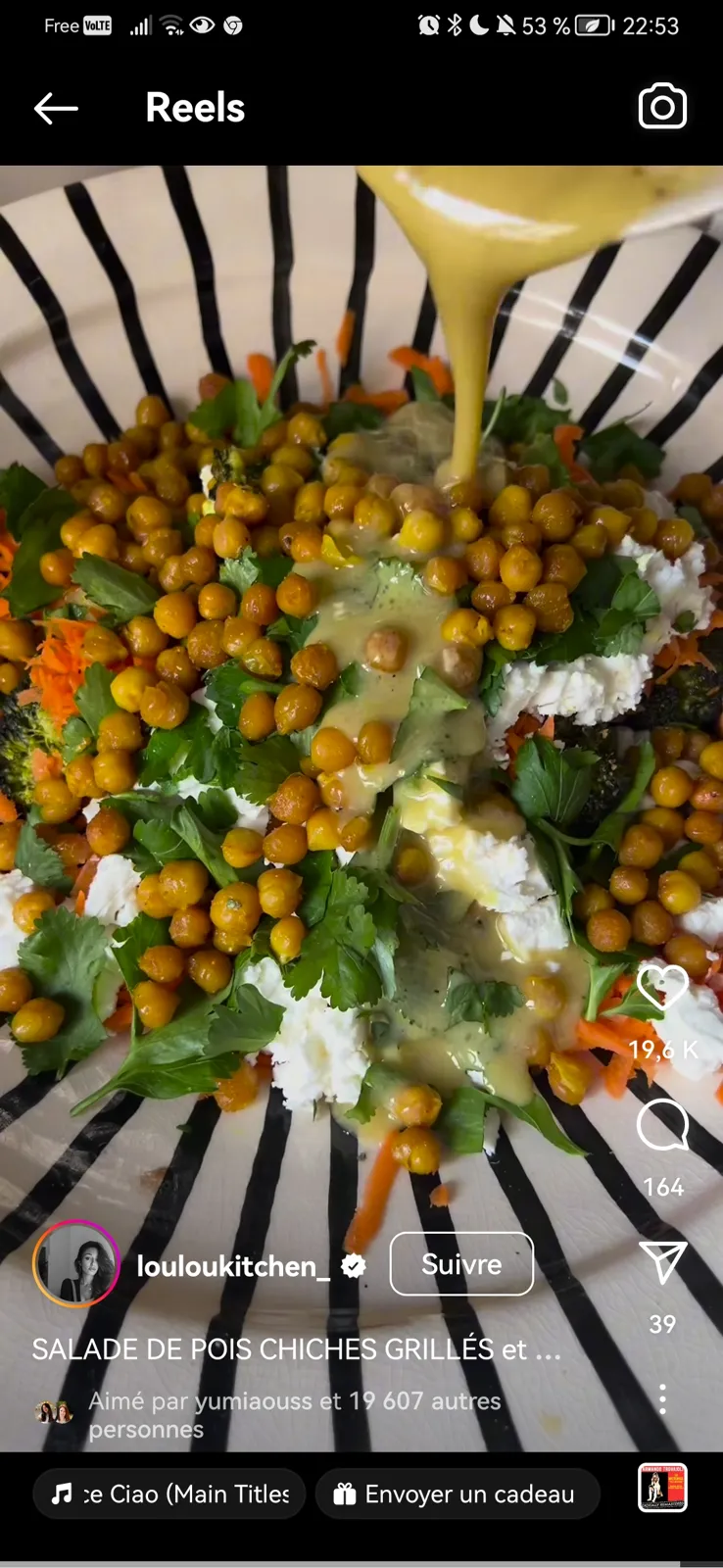 Salade de pois chiches grillés