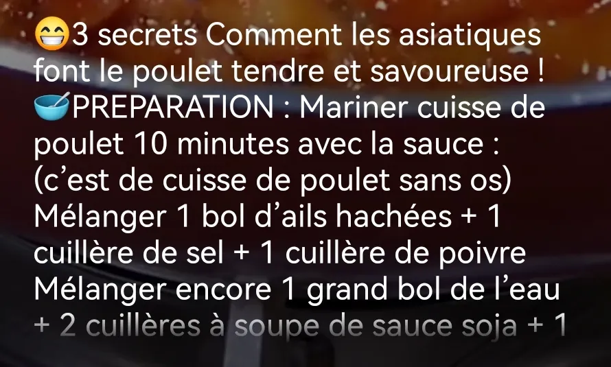 Poulet asiatique