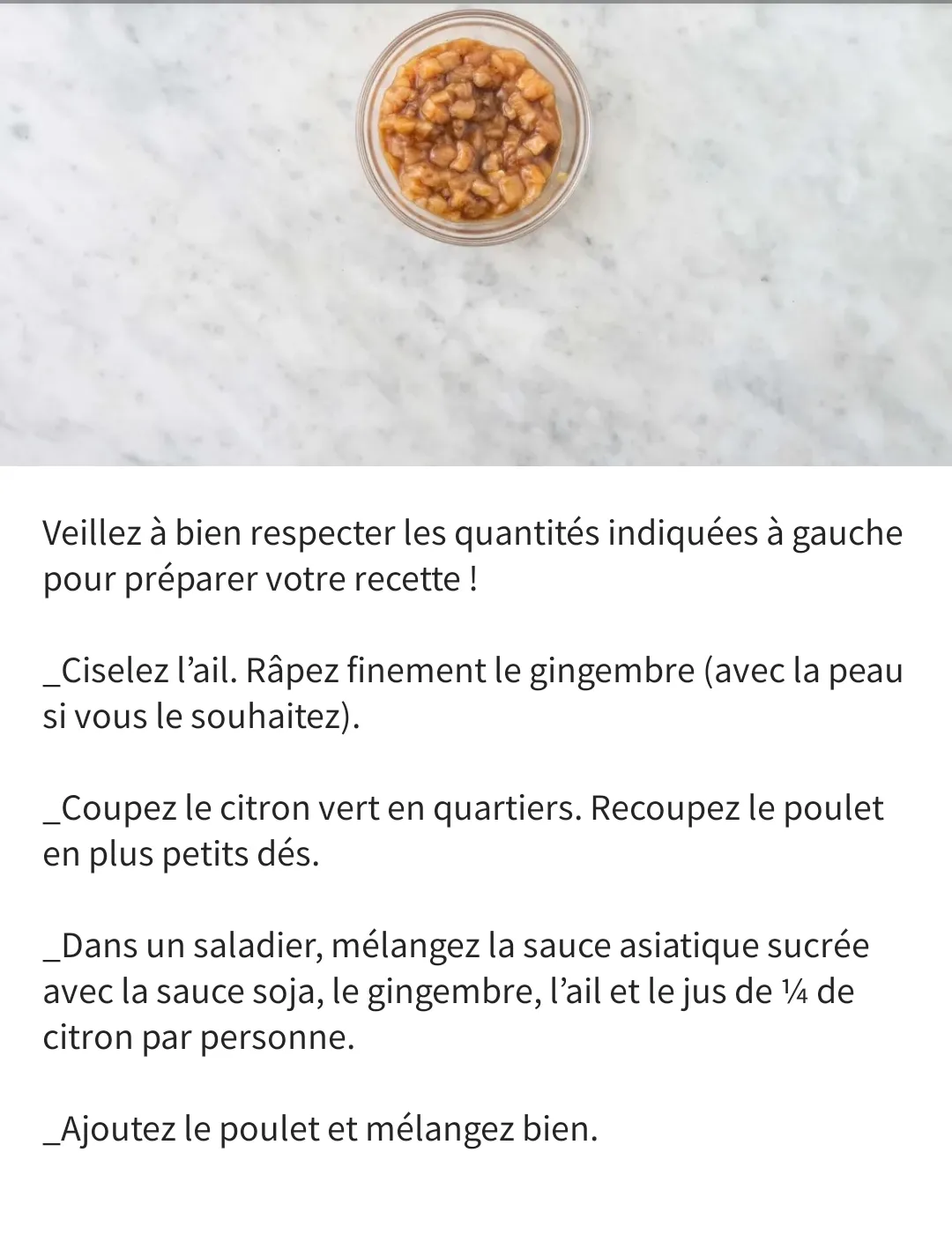 Nouilles poulet asiatique