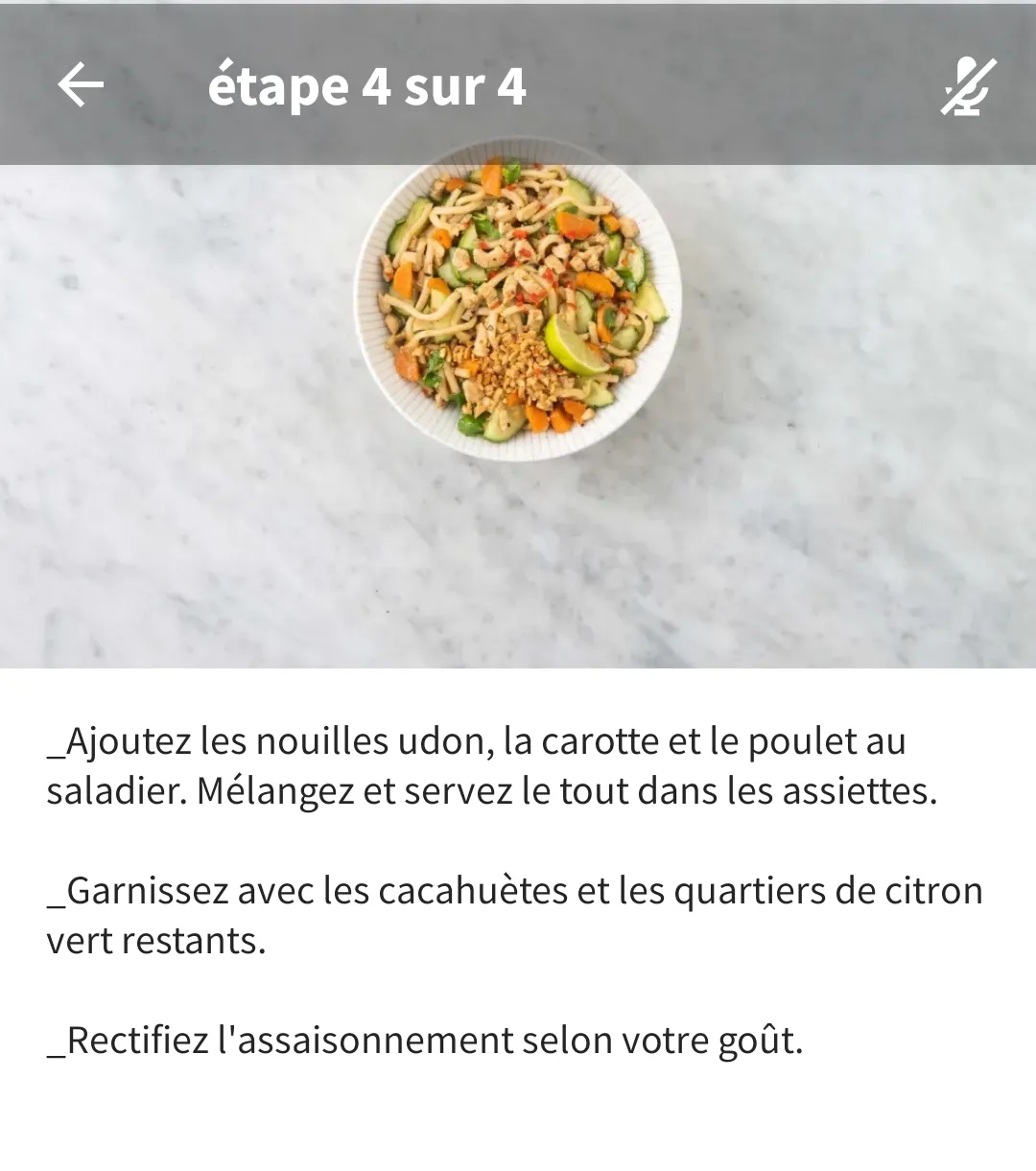 Nouilles poulet asiatique
